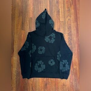 Black Monochrome Denim Tears Hoodie